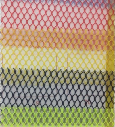 DG-GZ TPU夾網布  透明六角夾網  密度：60  成份：PVC  克重：500G  紗支：100   細節-1